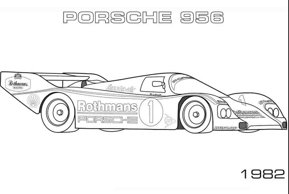 xe porsche cho bé tô màu