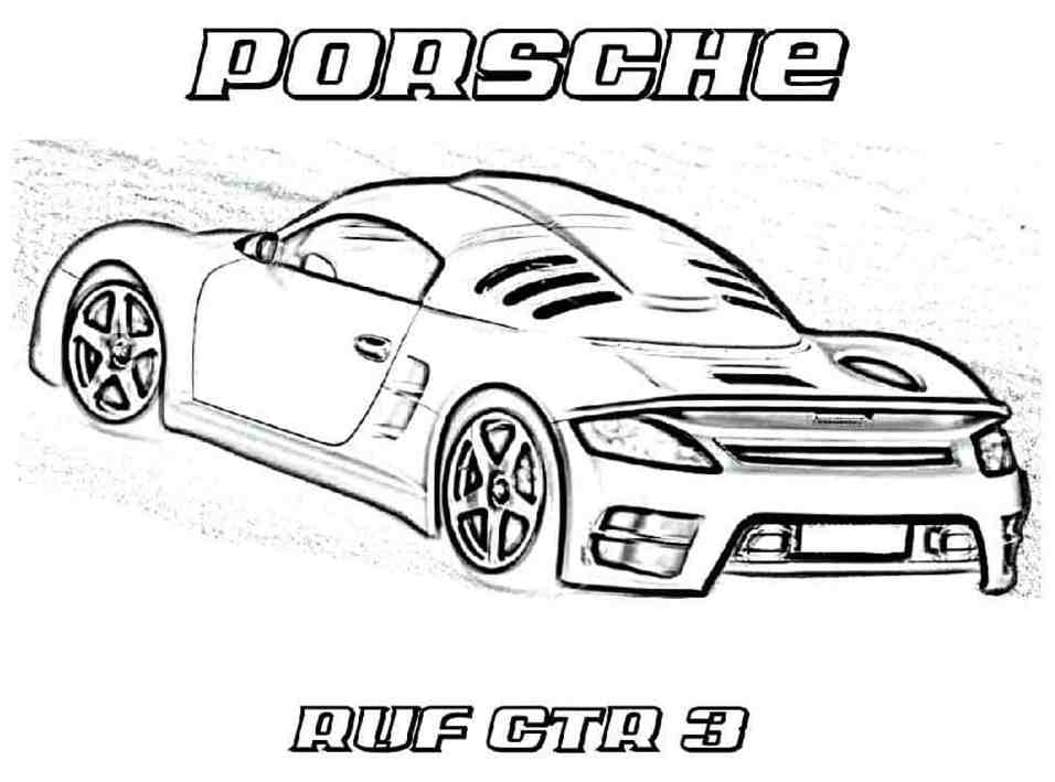 xe porsche cho bé tô màu