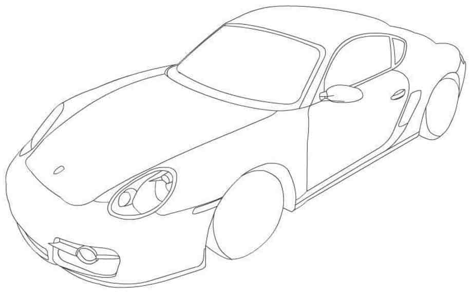 xe porsche cho bé tô màu