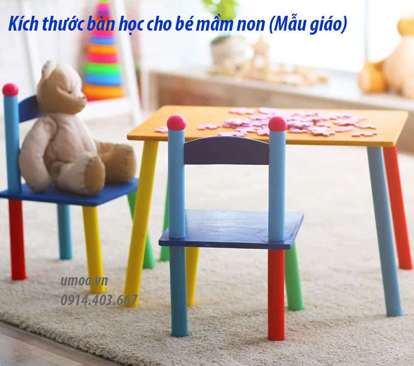 Kích thước bàn học cho bé tiêu chuẩn theo bộ y tế
