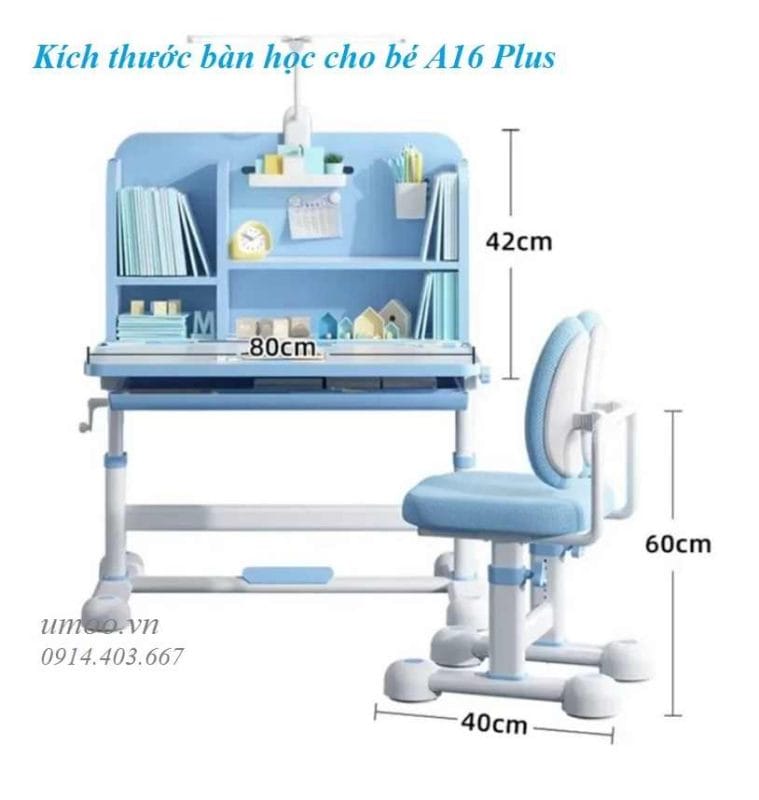 Bàn học A16 plus chồng gù, chống cận cho bé