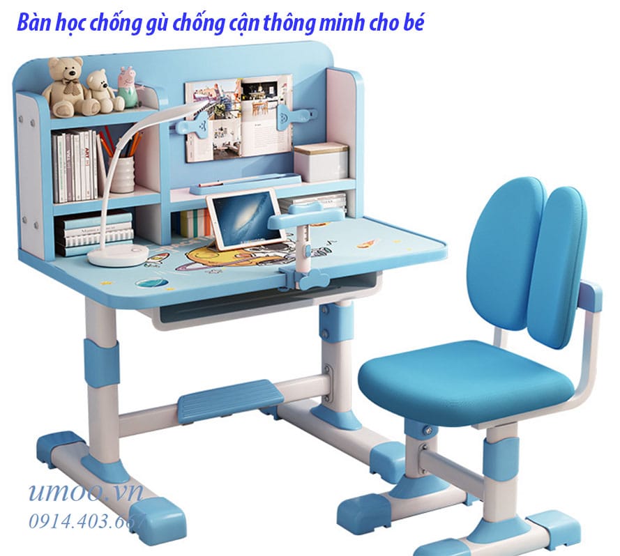 Bàn học chống gù cho bé, bàn học thông minh cho học sinh tiểu học, cấp 1, 2