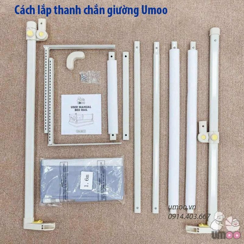 Cách lắp thanh chắn giường Umoo