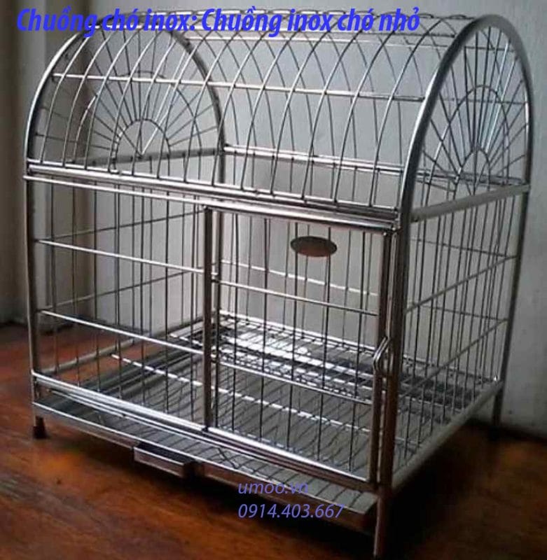 chuồng chó inox Hà Nội, chuồng inox chó nhỏ 5-15kg