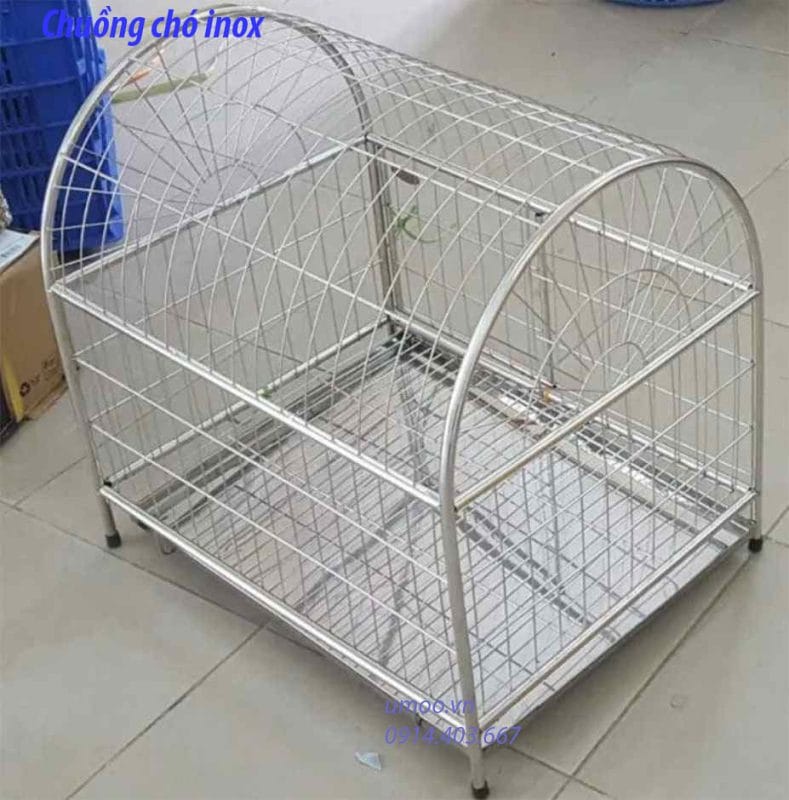 chuồng chó inox Hà Nội, chuồng inox chó nhỏ 5-15kg