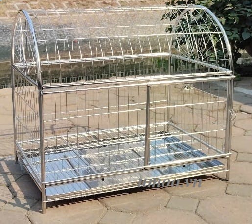 chuồng chó inox U3, lồng mèo, lồng chó nhỏ U3 mái vòm