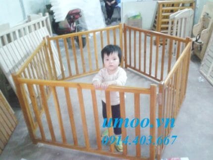 Cũi 3D HN giá rẻ bằng gỗ tự nhiên