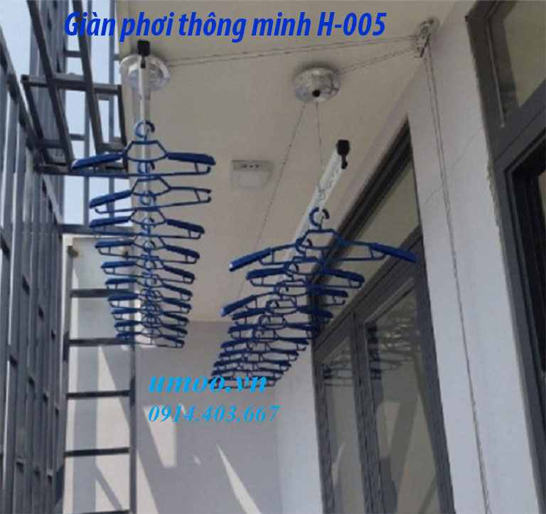 Giàn phơi thông minh H-005, giàn phơi quần áo thông minh