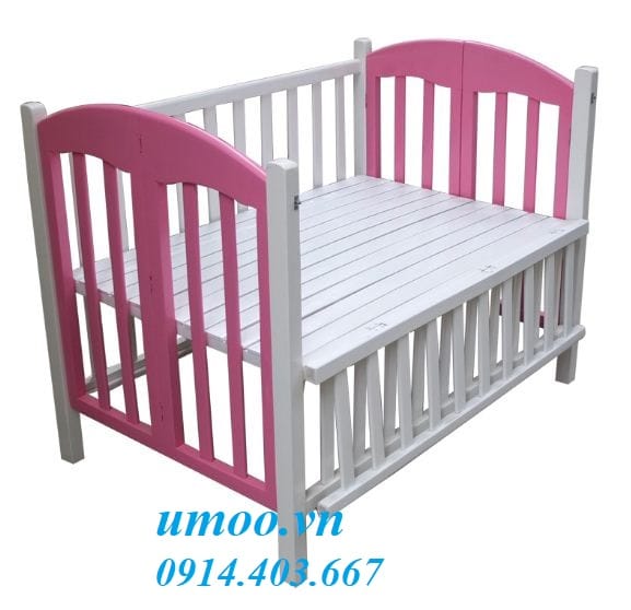 Giường cũi trẻ em gỗ tự nhiên, cũi trẻ em hai tầng cho bé, củi gỗ cho bé