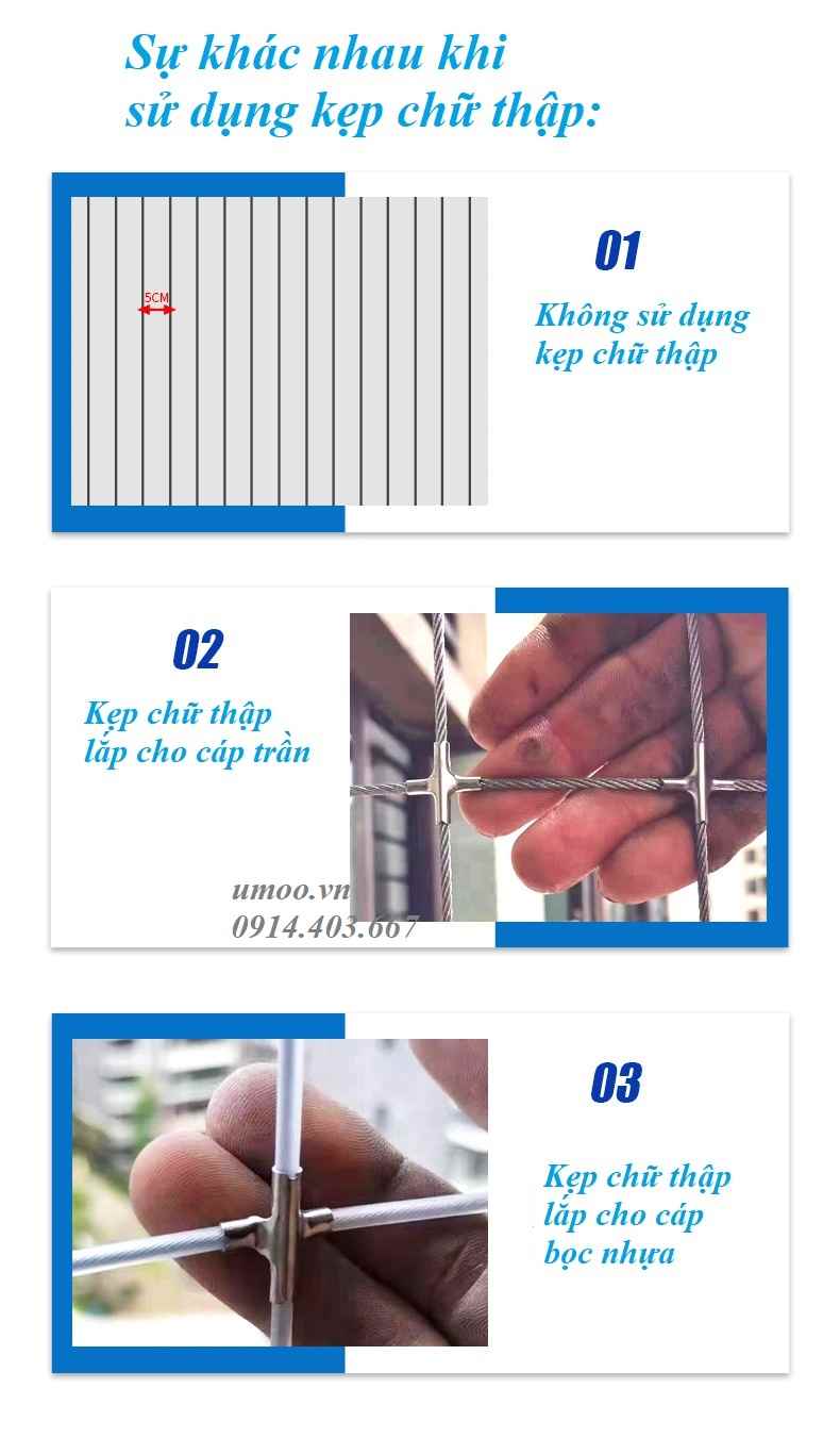 Kẹp chì lưới an toàn, kẹp chữ thập, khóa cáp chữ thập lưới an toàn ban công, cửa sổ