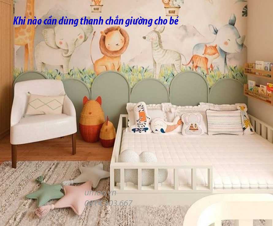 Khi nào cần dùng thanh chắn giường cho bé, lưu ý khi sử dụng thanh chắn giường cho bé