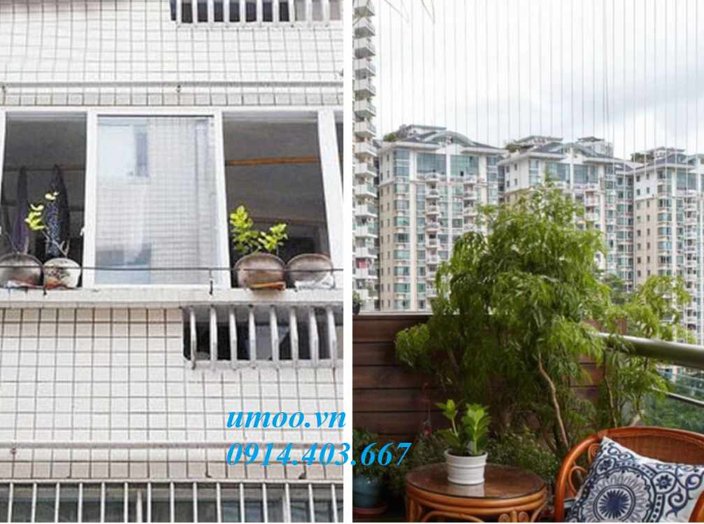 Phụ kiện lưới an toàn ban công, vật tư tự lắp lưới an toàn ban công, cửa sổ
