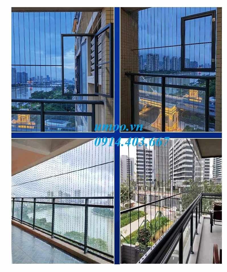 Phụ kiện lưới an toàn ban công, vật tư tự lắp lưới an toàn ban công, cửa sổ