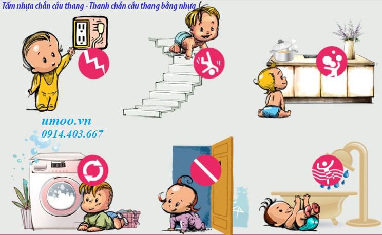 tấm nhựa chắn cầu thang cho bé dùng ở đâu