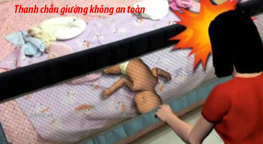 Thanh chắn giường không an toàn do sử dụng không đúng cách
