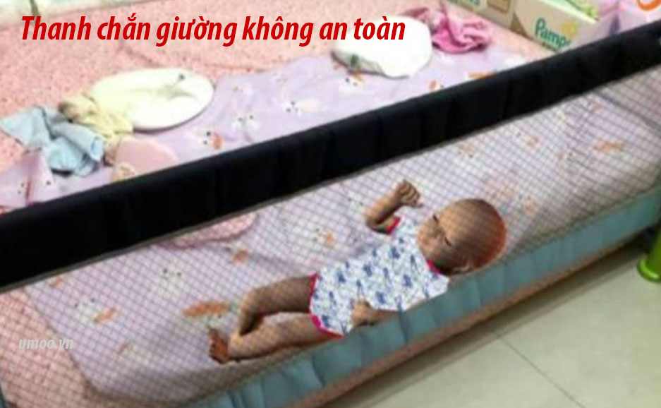 Thanh chắn giường không an toàn do sử dụng không đúng cách
