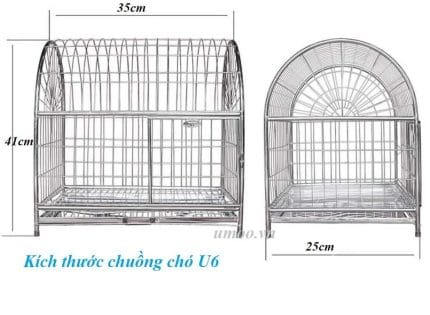 kích thước chuồng chó inox cho chó nhỏ