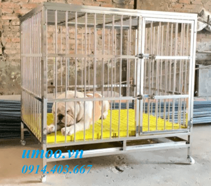 Chuồng chó inox T40 dùng cho chó từ 20kg đến 40kg